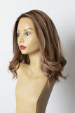 Yaffa Wigs Finest Quality  Brown W/Highlights Lace Top 100%  Human Hair