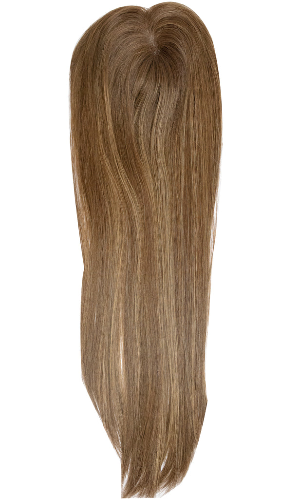 Yaffa Wigs Finest Quality Long Soft Brown Blonde Mito Topper 100% Human Hair