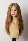 Yaffa Wigs Finest Quality Long  Red Brown Wavy Lace Top  100% Virgin Human European Hair
