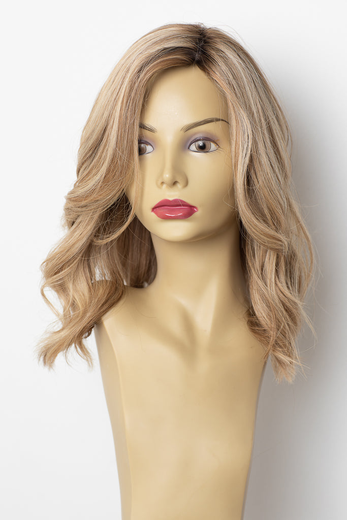 Yaffa Wigs Finest Quality Blonde W/Roots Medium 100% Virgin Human Hair