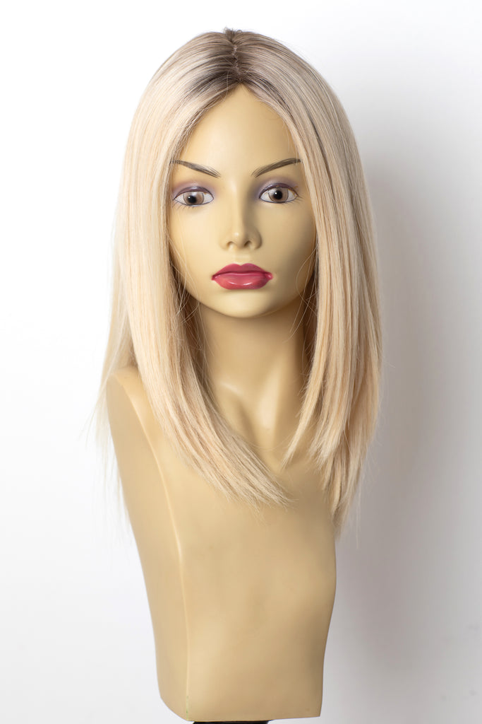 Yaffa Wigs Finest Quality Blonde W/Roots Long 100% Human Hair