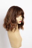 Yaffa Wigs Finest Quality  Brown W/ Highlights Skin Top Medium 100% Virgin European Human Hair