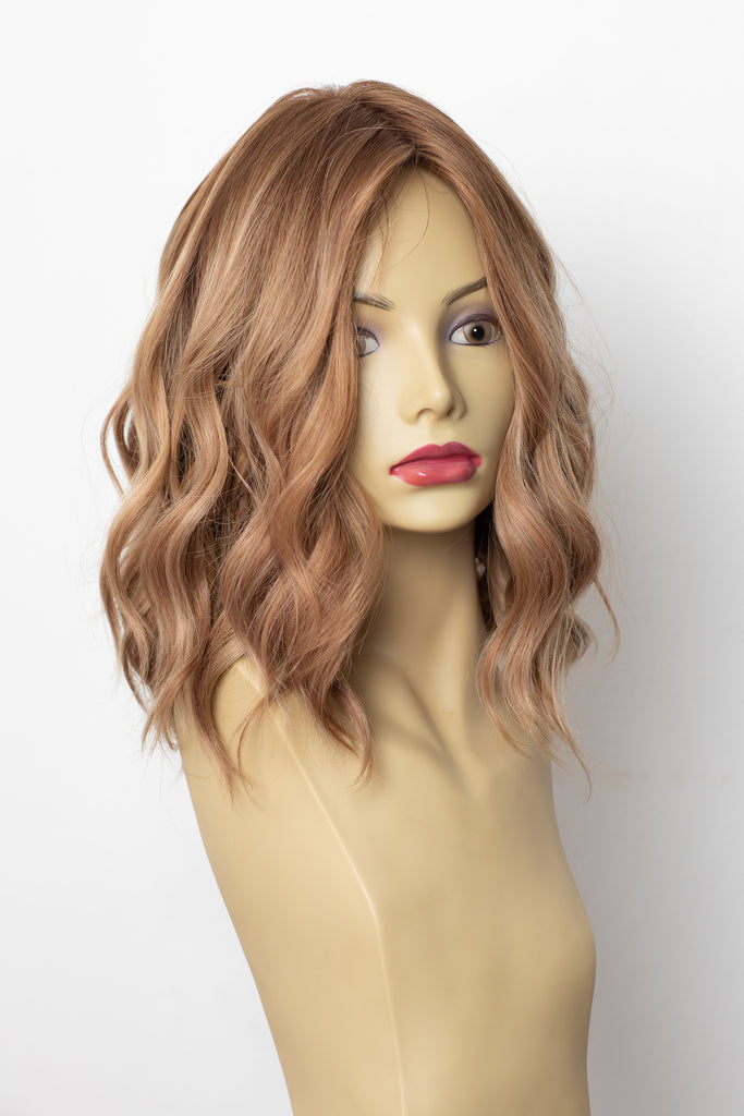 Yaffa Wigs Finest Quality Short Honey Blond W/Roots Dream Wigs 100% Human Hair