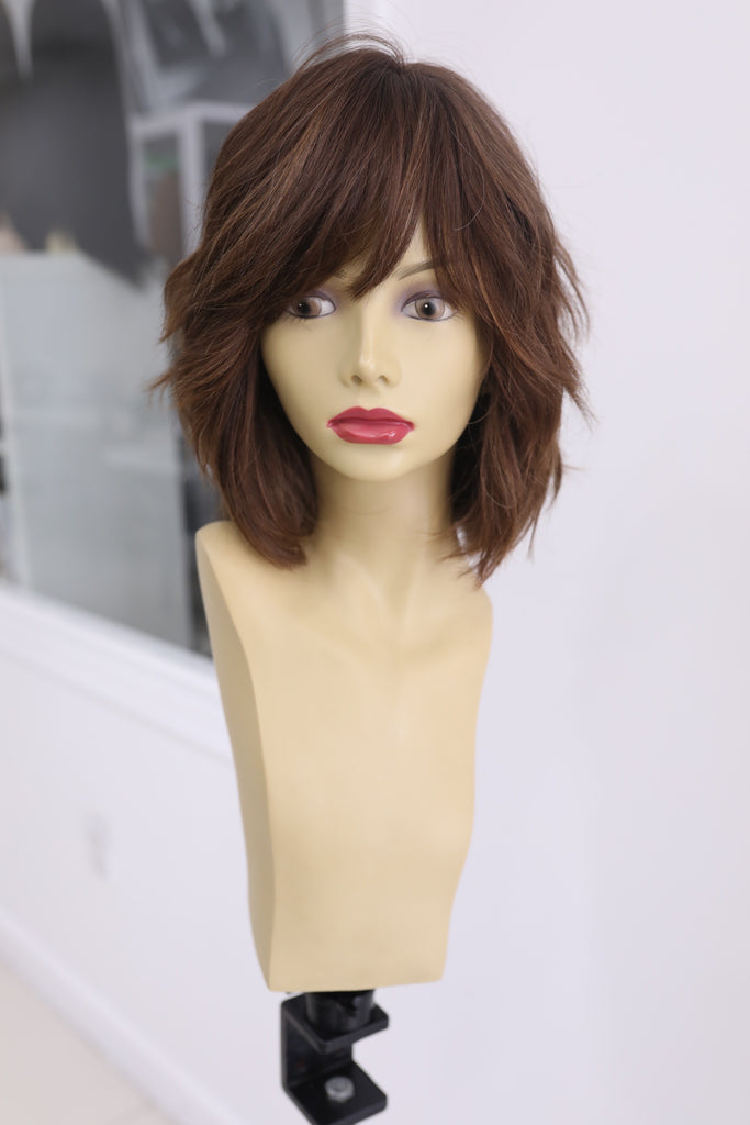 Yaffa Wigs Finest Quality Short Brown  Hair 100% Virgin Human European Hair