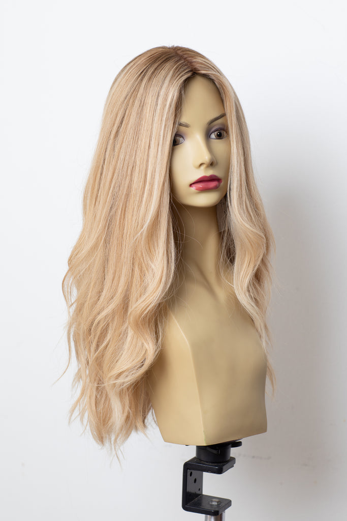 Yaffa Wigs Finest Quality Blond Dark Rooted 100% Virgin Human European Hair