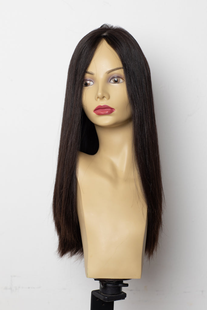 Yaffa Wigs Finest Quality Dark Brown Long 100%Virgin European Human Hair