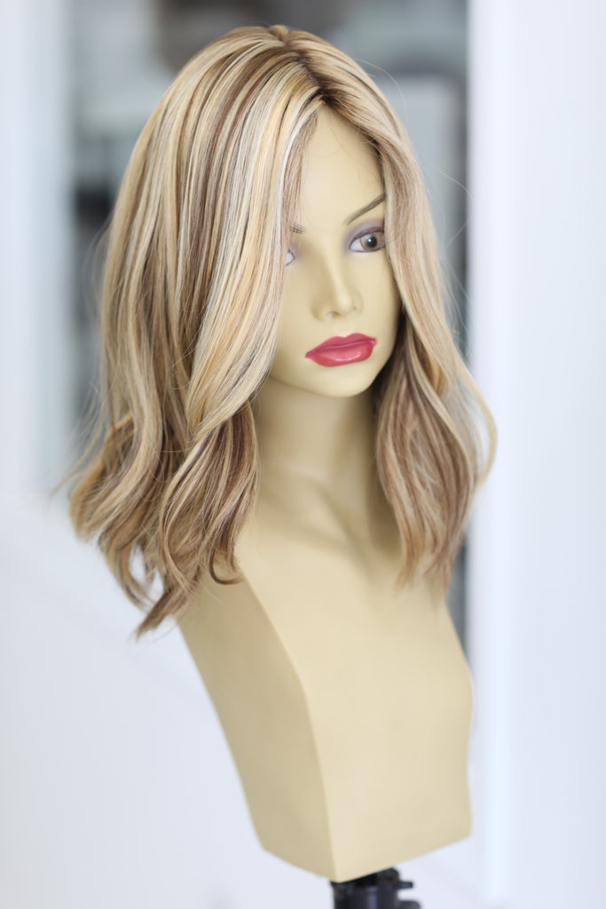 Yaffa Wigs Highest Quality Medium Blond Brown 100% Virgin European Human Hair