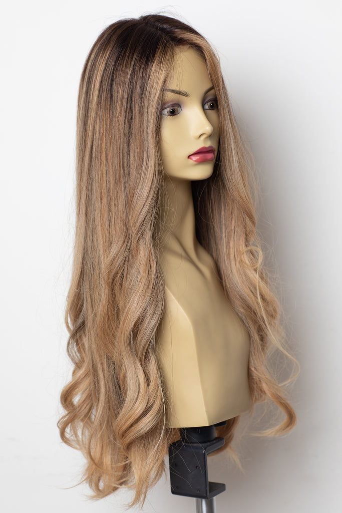 Yaffa Wigs Finest Quality Blond  Rooted Lace Top 100% Virgin Human European Hair