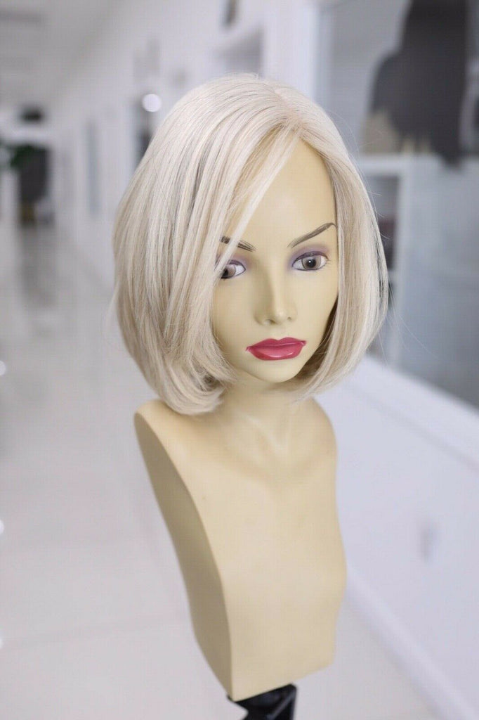 Yaffa Wigs Finest Quality Short Platinum Blond 100%European Virgin Human Hair