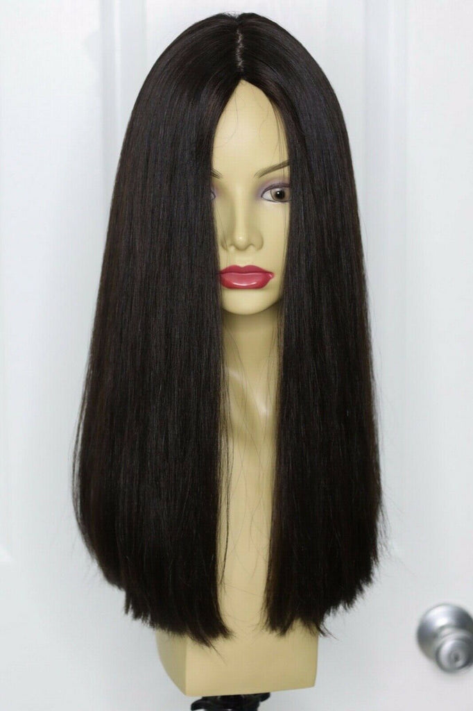 Yaffa Wigs Finest Quality Long Hair Dark Brown 100% Virgin Human European Hair