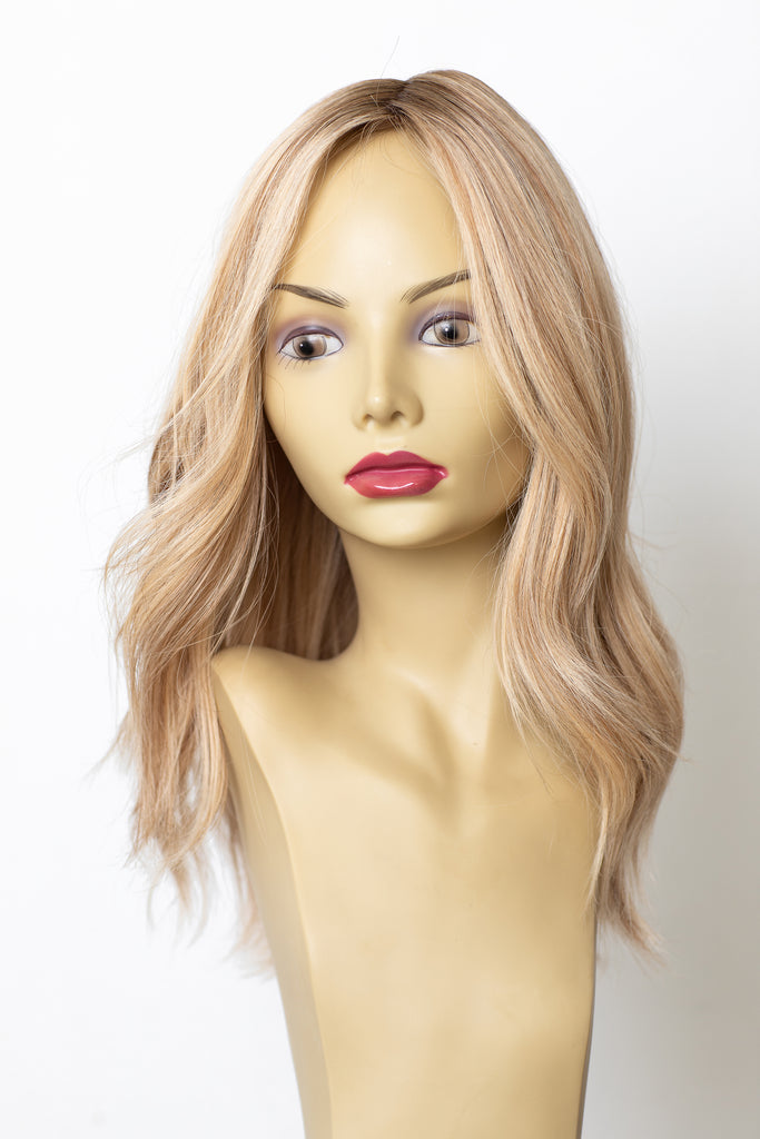 Yaffa Wigs Finest Quality Long Blond W/ Darker Roots  100% Human Hair