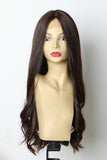 Yaffa Wigs Finest Quality Lace Front Dark Brown Long 100% Virgin European Human Hair