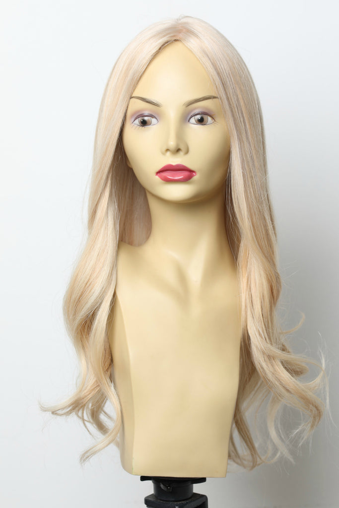 Yaffa Wigs Finest Quality Long Goldish Platinum 100% Human  Hair
