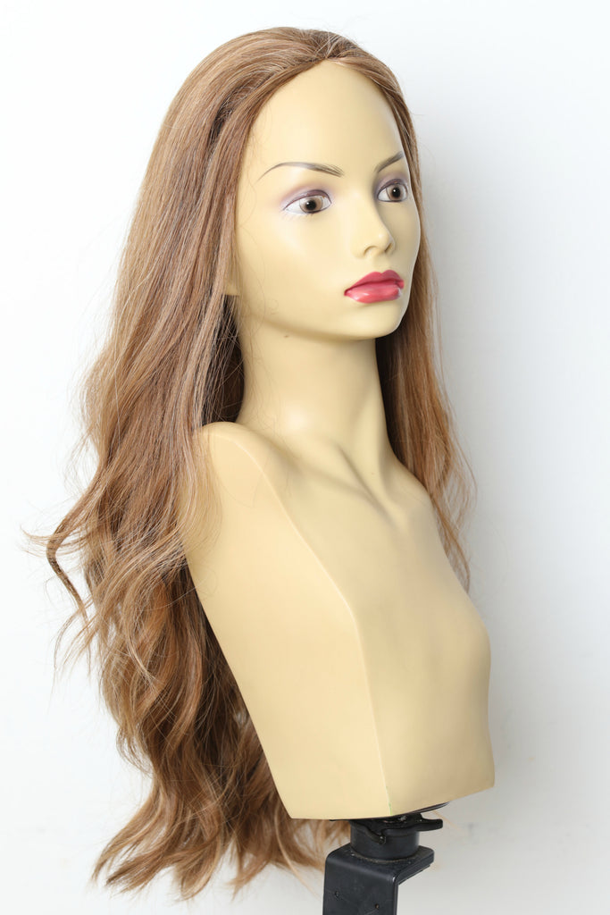 Yaffa Wigs Finest Quality Long Dirty Brown Fall Straight 100% Human Hair