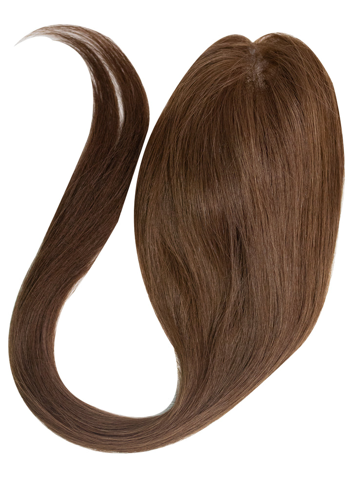Yaffa Wigs Finest Quality Long Light  Brown Gel Topper 100% Human Hair