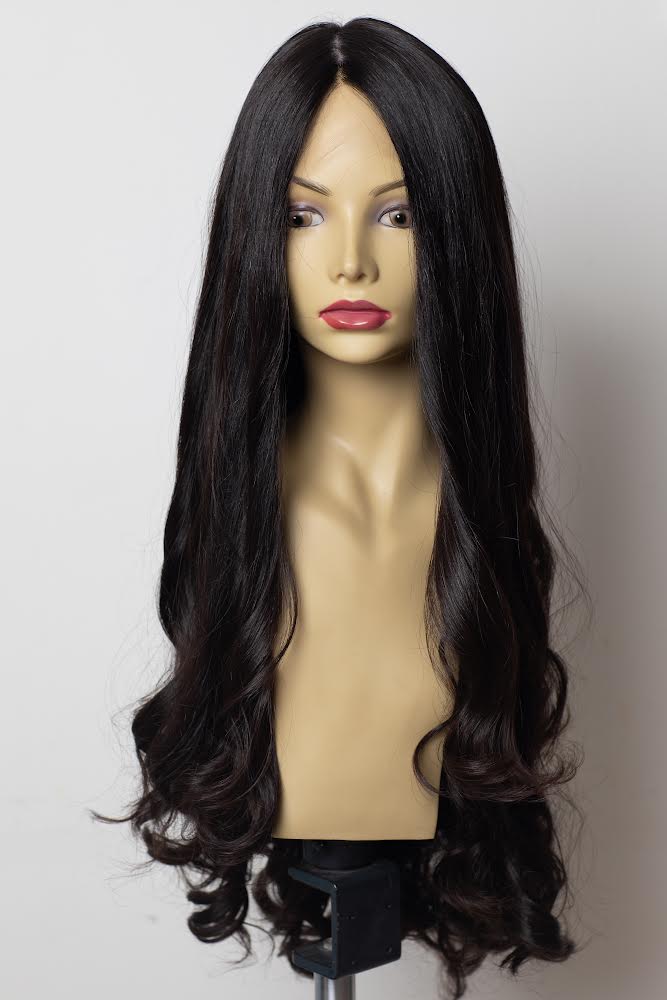 Yaffa Wigs Finest Quality Lace Front Dark Brown  Skin Top Short 100% Virgin European Human Hair Lace Front