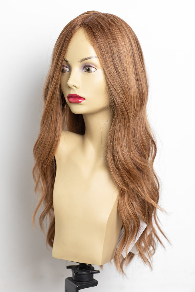 Yaffa Wigs Finest Quality Long Light Auburn 100% Human Hair