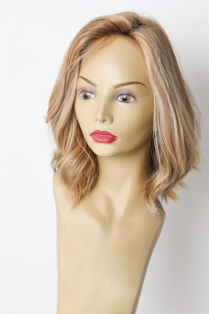 Yaffa Wigs Finest Quality Short Blobe W/Brown Base Lace Front 100% Virgin Human European Hair