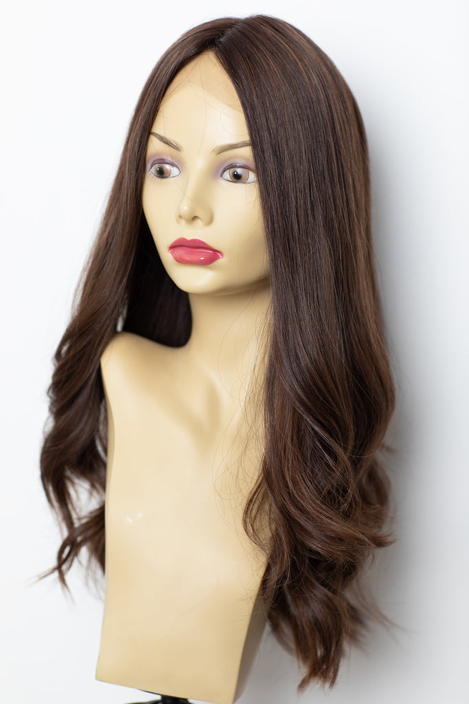 Yaffa Wigs Finest Quality Brown Lace Front 100% Virgin Human European Hair